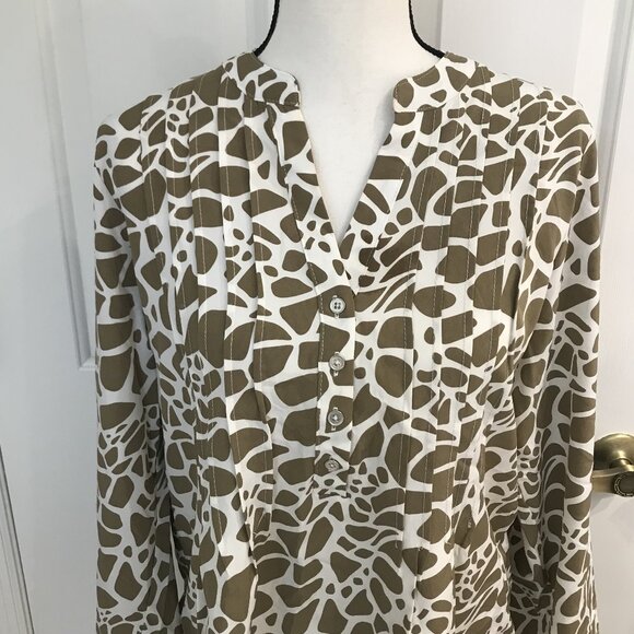 Notations Women's Animal Print Blouse M - Picture 2 of 9